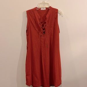 New Anthropologie 4our Dreamers Linen Dress L